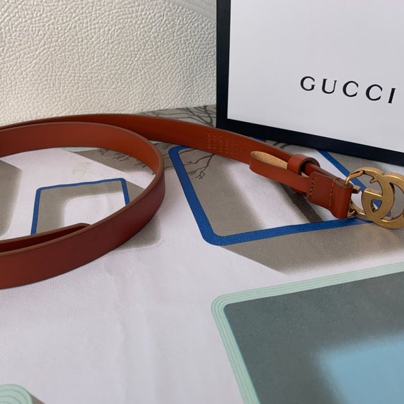 Leather belts with Gucci buckle